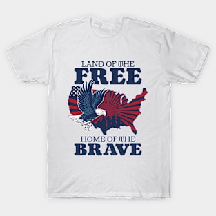 USA America Holiday Patriot July 4 Bald Eagle T-Shirt